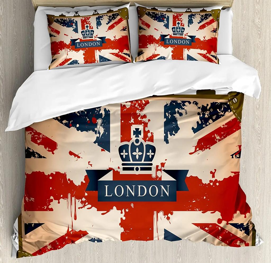 London Bedding Set Famous Telephone Booth and the Big Ben I 3pcs Duvet Cover Set Bed Set Quilt Cover Pillow Case Comforter Cover
