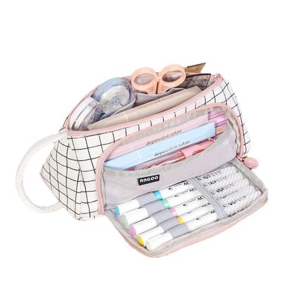 Estuche de Lona Minimalista Coreano de Gran Capacidad para Estudiantes
