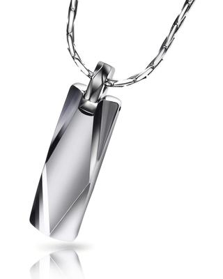 Napist Mannen Tungsten Ketting [Hypoallergeen] 316L Chirurgisch Roestvrij Staal Swedge Ketting NPN172