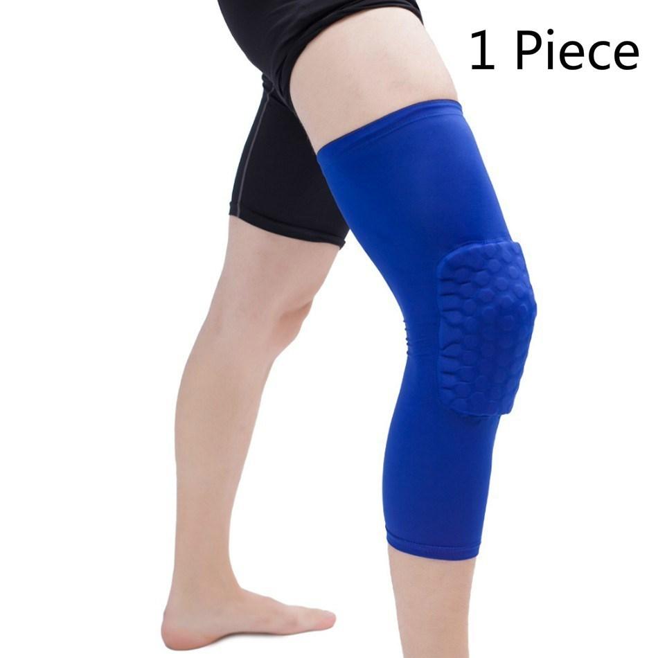1PC Rodilleras de Baloncesto Rodillera Elástica de Panal Manga de Compresión Soporte de Espuma Protector de Rótula Voleibol Soporte