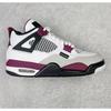 Men Women Basketball Shoes Mid-Top Sneakers With Air Cushion Support Red Blue Split Color Black Cement Paris Style