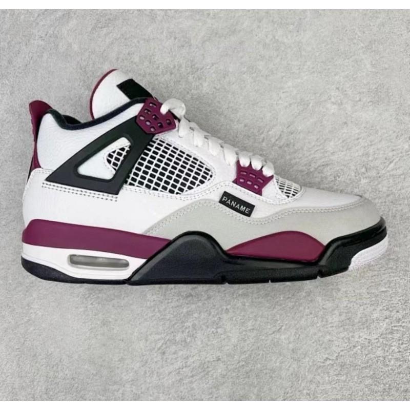 Men Women Basketball Shoes Mid-Top Sneakers With Air Cushion Support Red Blue Split Color Black Cement Paris Style
