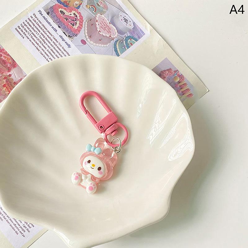 Sanrio Anime My Melody Bag Keychain Cartoon Cinnamonroll Cute Car Keyring Portable Pendant Decoration Accessories