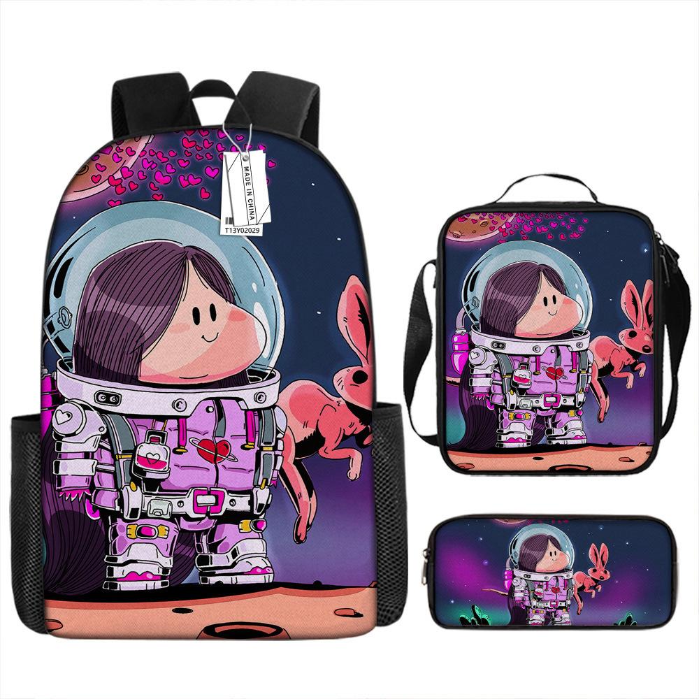 New astronaut schoolbag, boys, primary school students, grades 3 to 6, handsome and lightweight, junior high school students, backpack, large capacity