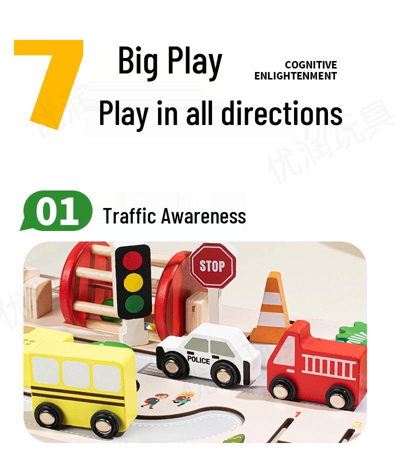 Wooden Busy Board: Multifunctional Activity Table for Toddlers, Bead Maze & Early Education Toy
