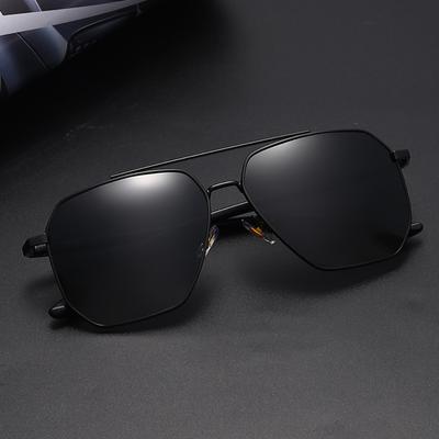 Polarisierte Sonnenbrille Herren High-End UV-Schutz Autofahren Gelbe Gläser Sonnenbrille Blendschutz Quadratische Angelbrille
