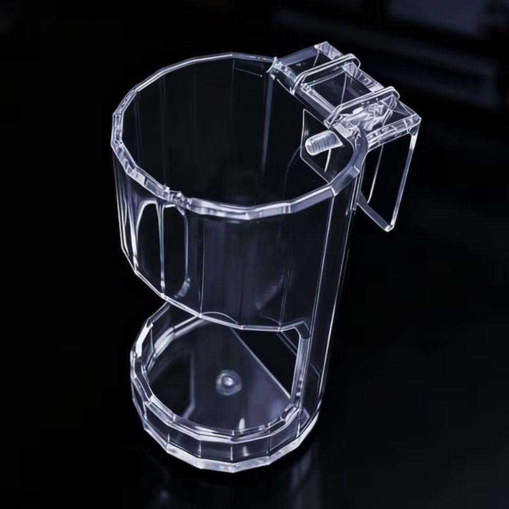 Acrylic Fish Feeder Ring Fixed-Point Wall-Mounted Aquarium Feeders Ring Transparent Fish Tank Food Dispenser
