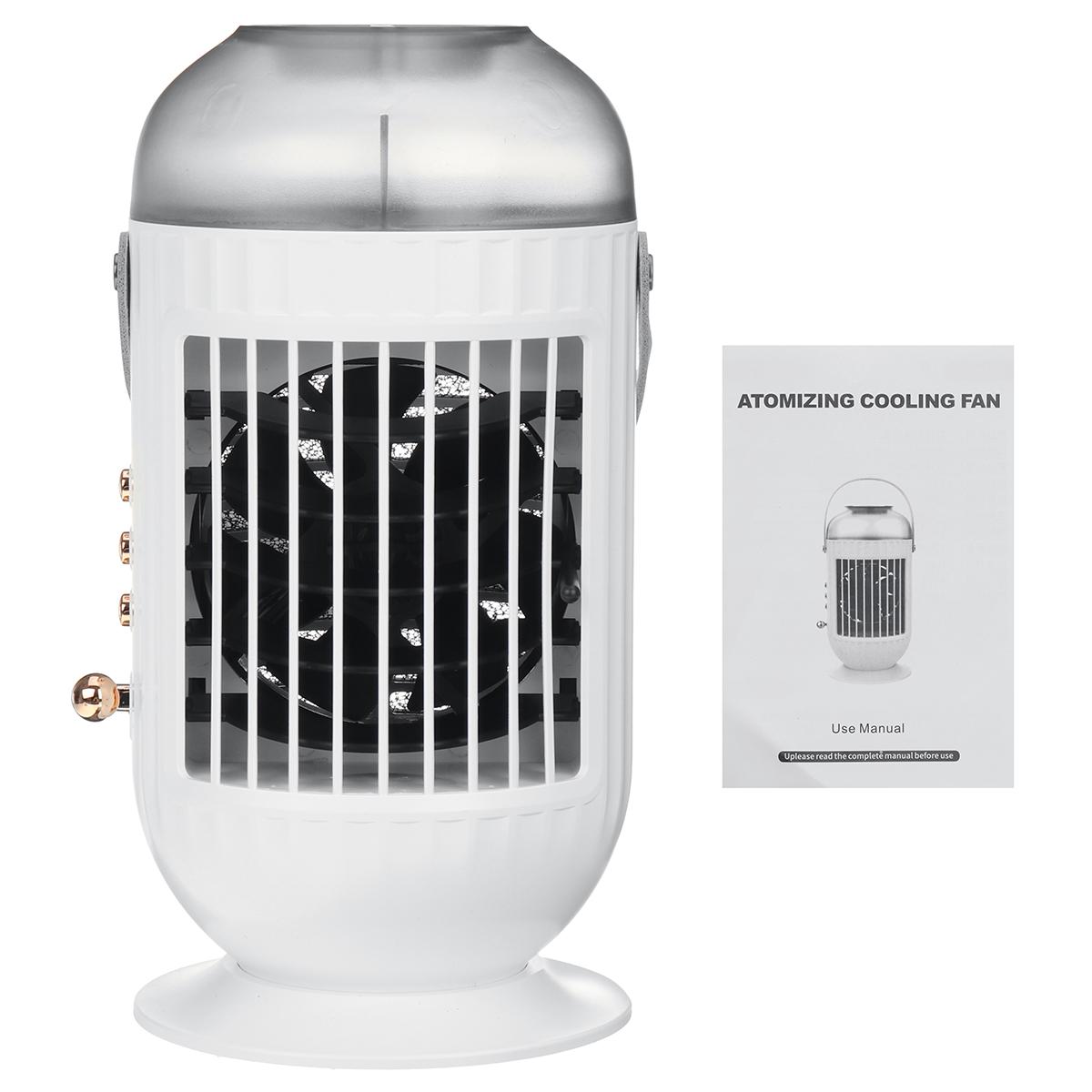 

Спрей-увлажнитель, вентилятор, встряхивание, портативный настольный воздухоохладитель, трехцветная светодиодная лампа, вентилятор, домашний мини-воздушный охладитель without RC белый