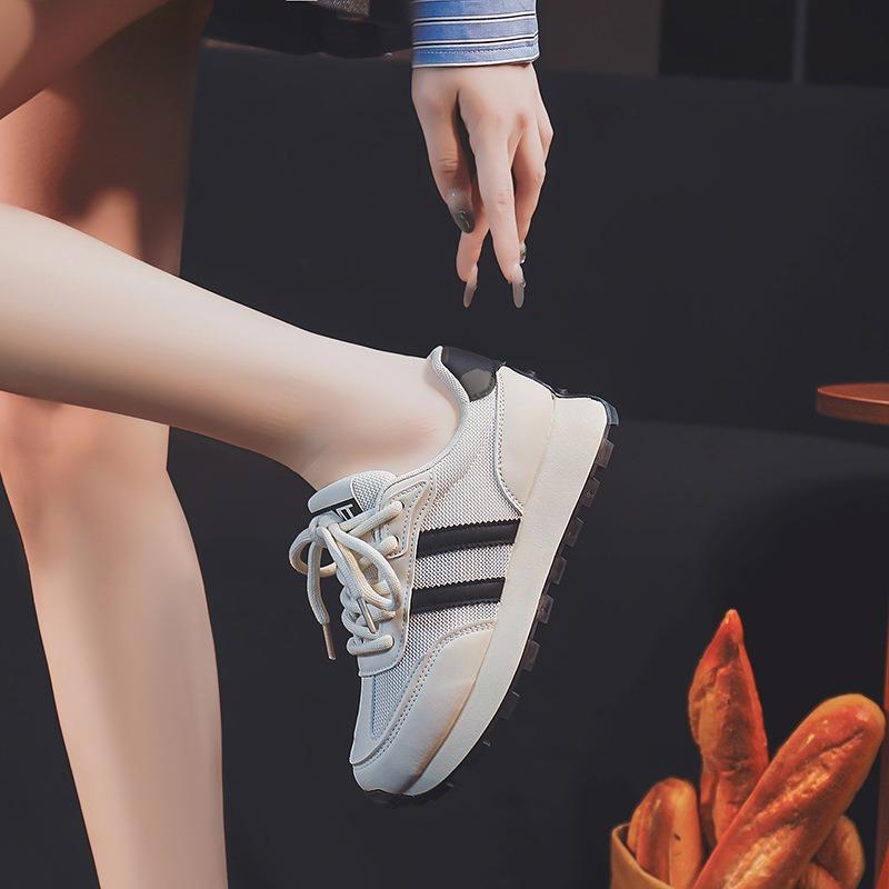 Summer new platform sports shoes breathable hollow running shoes casual 68-