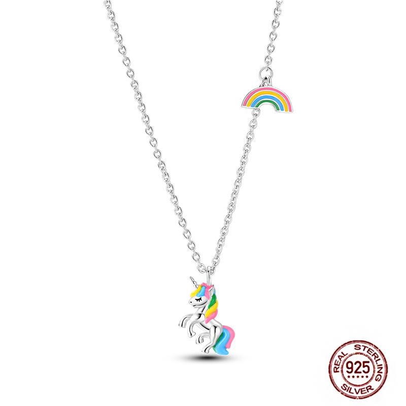 Copper Pendant Necklace Pink Heart Star Moon Firefly Plant Charm Basic Chain Necklaces Original Festival Jewelry For Women G
