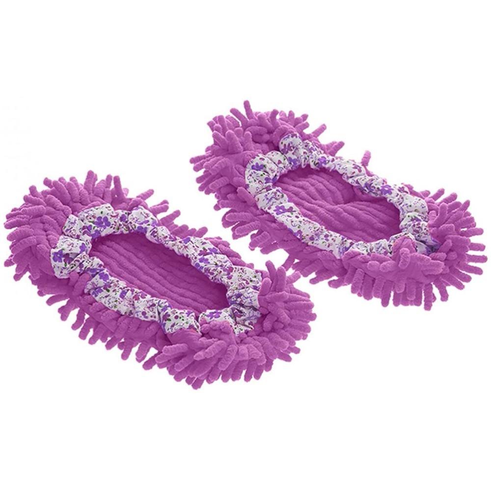 30*12cm Mop Slippers Purple Duster Mop Slippers Portable Cleaning Shoe Covers Household Dusting