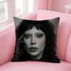 Singer LLady GGaga Cushion Cover Natural Linen Pillow Case DoubleSided Print Decorative Sofa Pillowcase Home Decor Gift