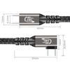 Angled Type C Cable 8K Display, Fast Charging & Data Line Durable Aluminum Alloy, Nylon Braided Cord 240W48V5A