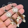 Natural Smokey Quartz 925 Sterling Silver Drop Dangle Wedding Earrings Jewelry