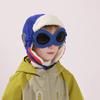 Children's cap winter Boys Girls outdoor velvet warm ear protection Bomber Hat goggles integrated pullover flight cap