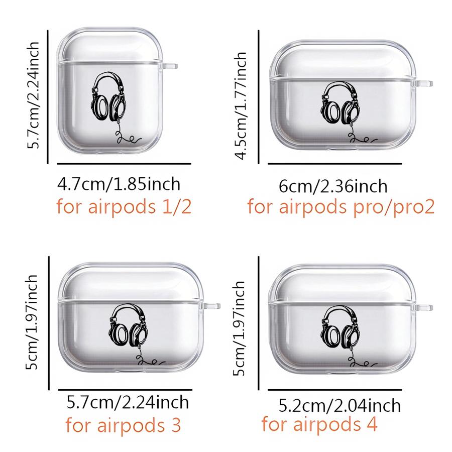 Cool Earphones Case For Airpods 1 4 Pro Pro2 3 2 Pro3 Clear Earphone Cases Cover