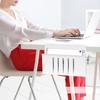 Desk Side Storage Organizer No Drill Under Desk Laptop Holder Clamp on Desk Shelf for Office Home