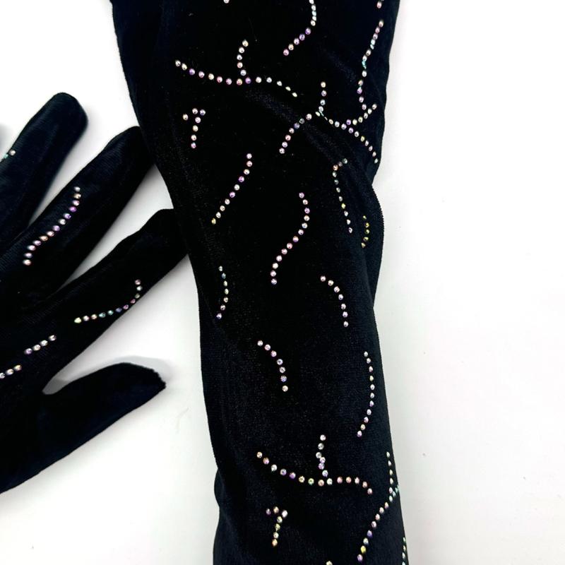 Bridal Sleeves Gloves Wedding Dancing Gloves Christmas Party Supply Long Stretchy Gloves for Concert Operas