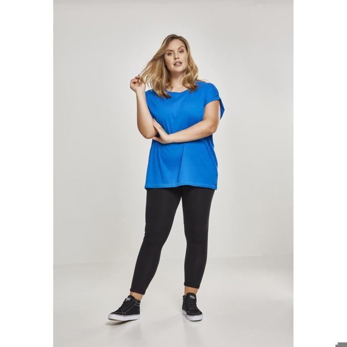 T-shirt femme - Urban Classic - Extended - Bleu fluo - Manches longues - 100% coton