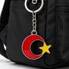Metal Buckle Keychain Pendant, Zinc Alloy Key Ring with Star Moon Design, Keys Bags Suitcases Charm