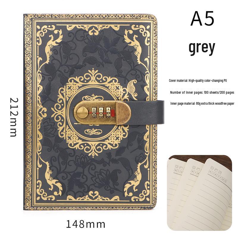 Secure A5 Password Diary & Creative Office Planner with Lock