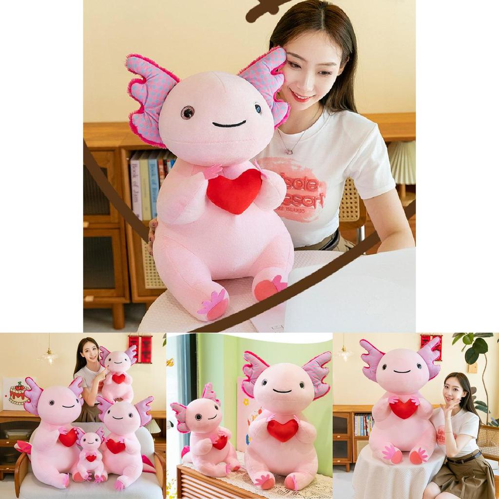 Soft Plush Axolotl Dinosaur Stuffed Toy In Adorable Design Available In Multiple Sizes