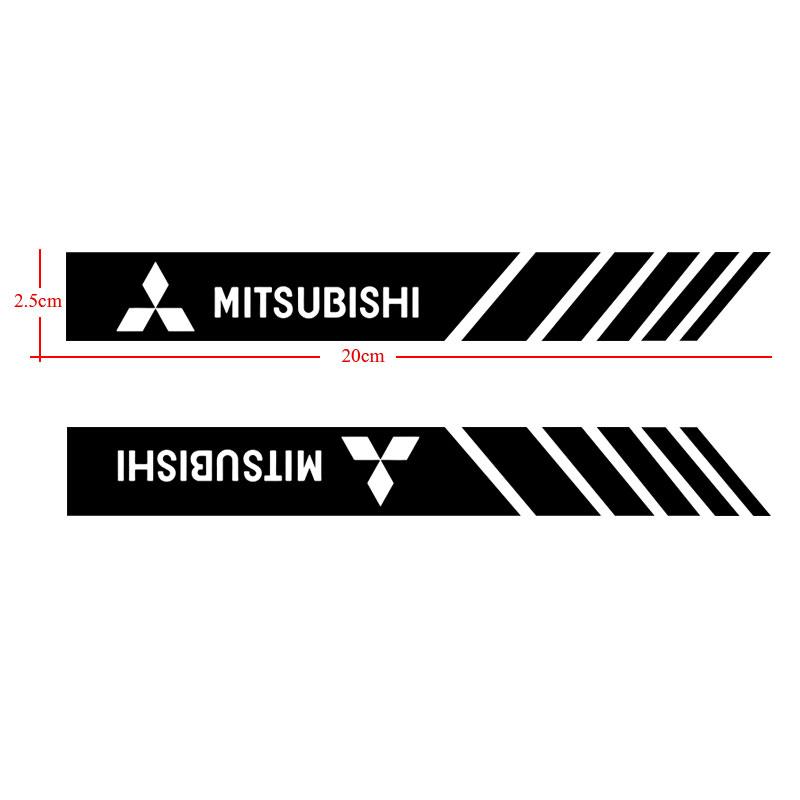 Car PVC Stripe Racing Strips Rear View Mirror Stickers Badge For Mitsubishi Lancer Ralliart 10 3 9 EX Outlander 3 ASX L200 ASX