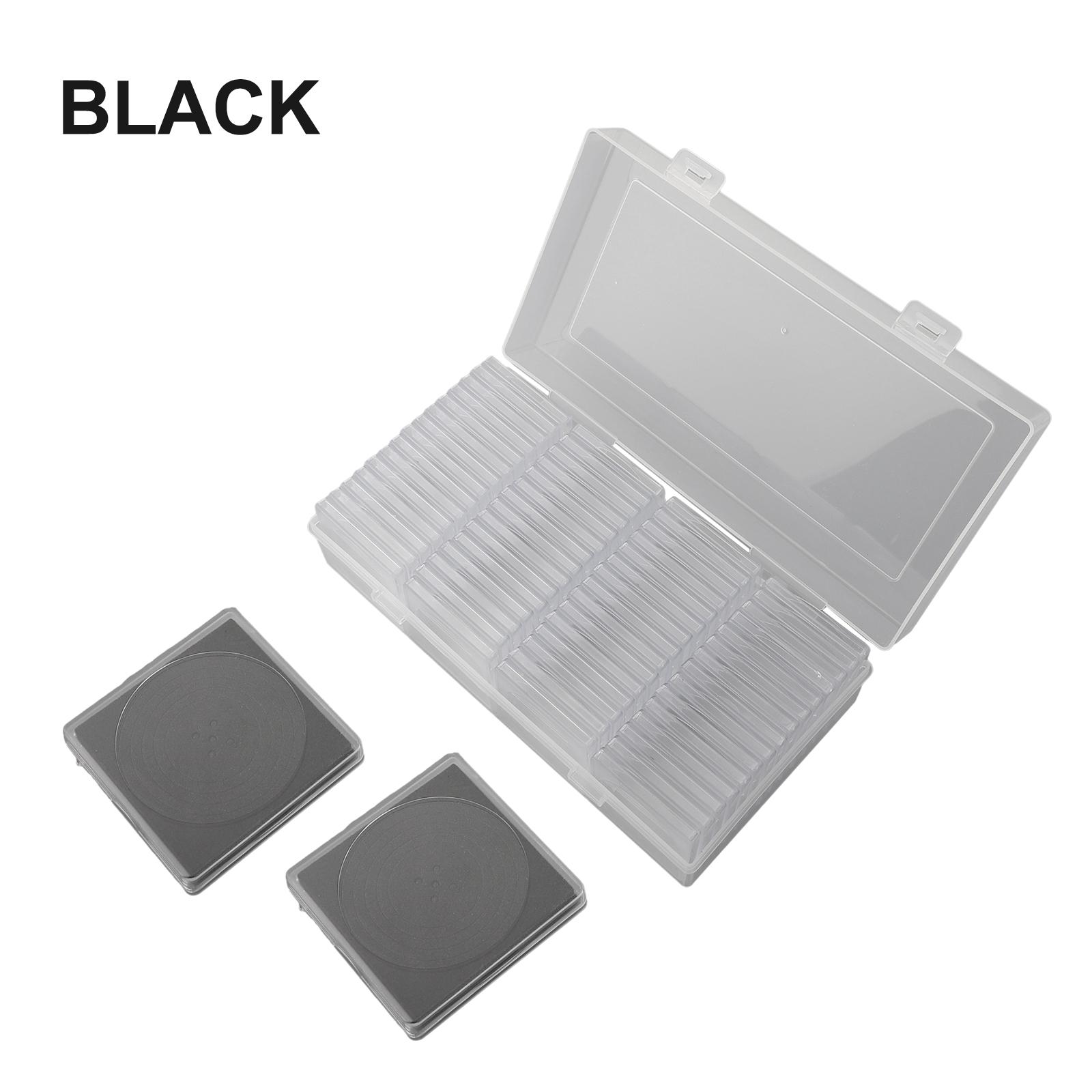 

1pc High-Quality Coin Storage Box With Adjustable Foam Liner For Collecting Home Storage Boxes 60 Coin Capsules 60 Spacers чорний