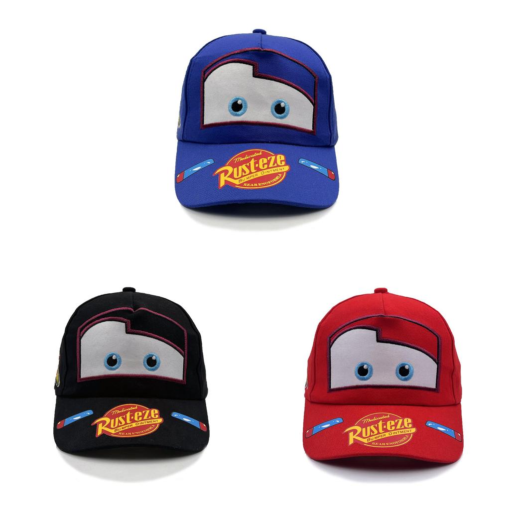 Cars Children Pattern Cotton Baseball Hat With Short Brim Sunblock Summer For