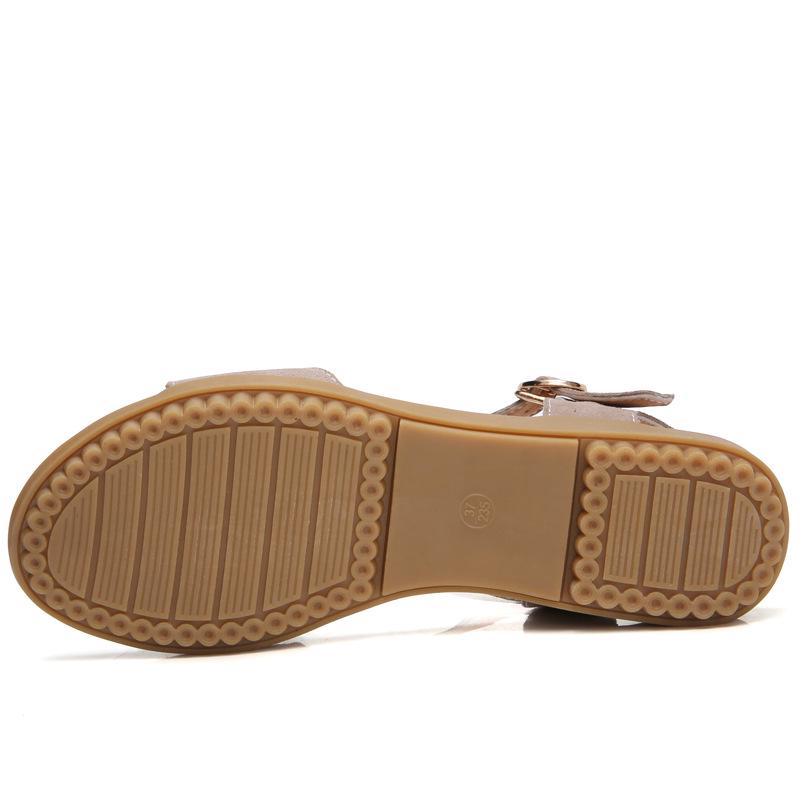 Women's Korean Style Wedge Sandals - Genuine Leather, Non-slip, Suede High Heel Platform, Fashionable Summer Footwear