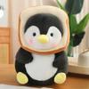 30/40cm Cartoon Penguin Plush Doll Pillow Turn Rabbit Dinosaur Unicorn Snapper Stuffed Animal Gift for Boys Girls