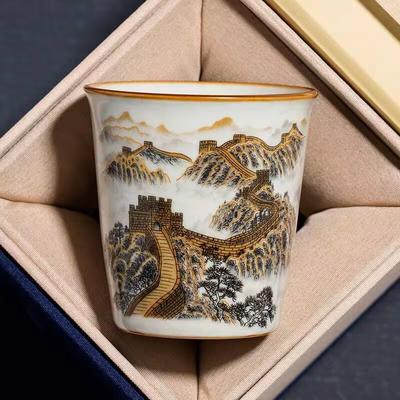 Ru Ofen Wanli Große Mauer Meistertasse Einzelne Tasse High-End Persönlich Speziell Kung Fu Teetasse Große Kapazität Cola-Tasse Teetasse