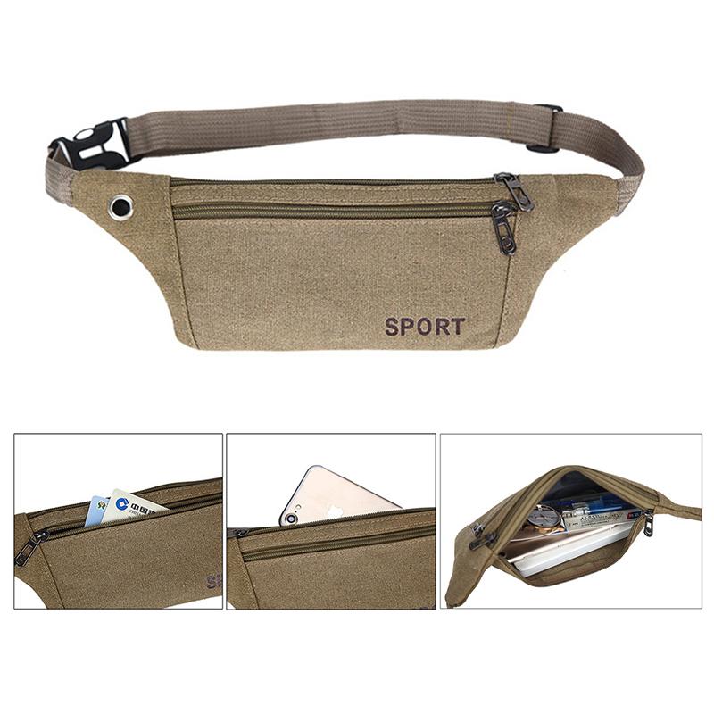 Rucsac de talie din pânză, tip talie, invizibil, antifurt, sport, în aer liber, pentru bărbați