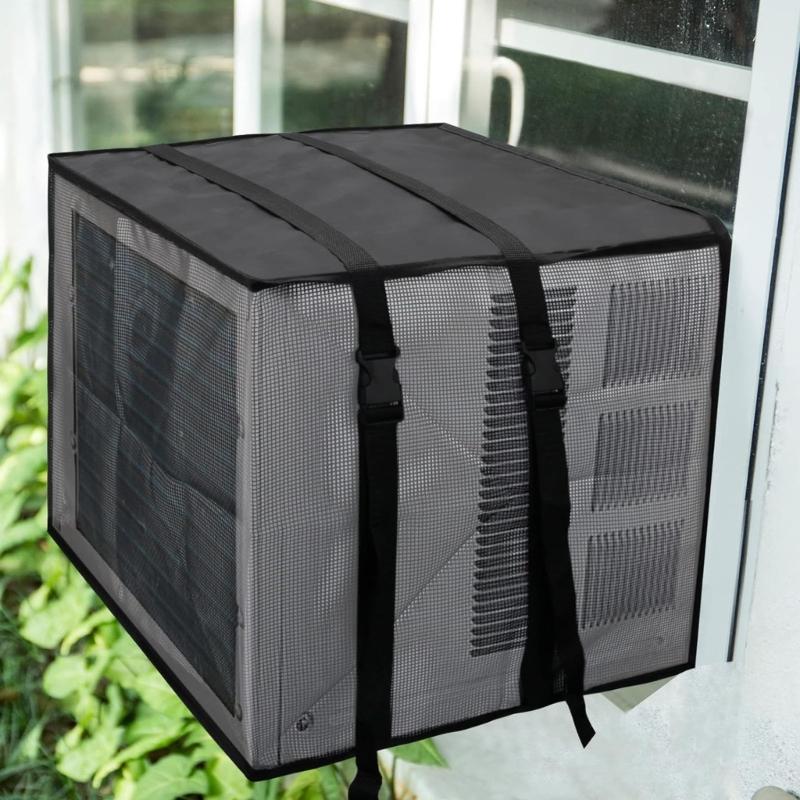 Breathable Air-Conditioning Protective Cover Weatherproof Air Conditioner Guard Bugs Rain Dirt Resistant Defender