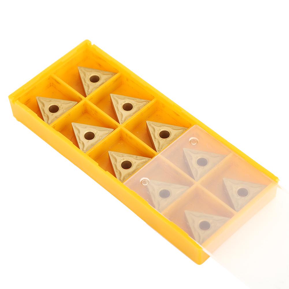 10Pcs Triangular CNC Insert Double Side for Steel Semi Finishing and Roughing