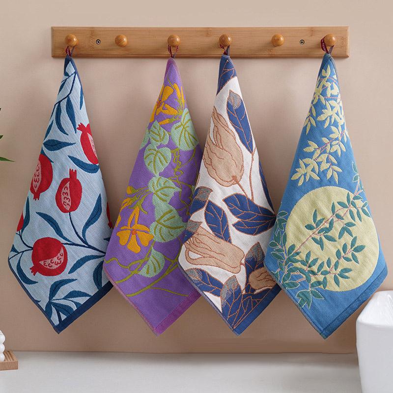 New Household Kitchen Towels Restaurant Bathroom Hand Towels Pure Cotton Square Absorbent Hand Towels Practical Cleaning Cloth