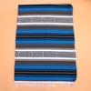 Thick Mexican Woven Blanket Polyester Cotton Soft Vibrant Colors Home Decor Sofa Bedroom Car Use Blue 130X180Cm Blended