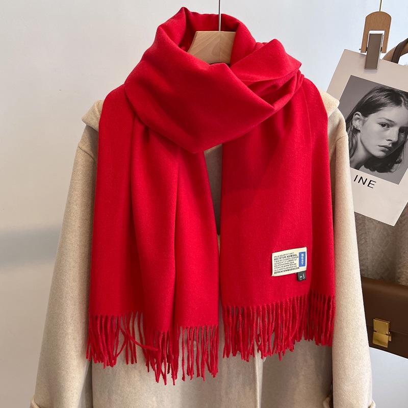 New scarf women's winter versatile shawl imitation cashmere warm high-end couple scarf