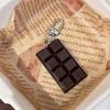 1 Piece Bag Phone Pendant  Modern Simplicity Simulated Cute Food Chocolate Keychain Decorative Business Gift Key Chain