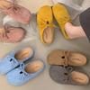 Retro Versatile Flat-bottomed Bag Head Slippers Women's Summer New Bow One-pedal Soft-soled Half Slippers