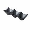 3 Grid Sauce Dish Black ABS Three-compartment Snack Plate For Home Cuisine Seasoning Plate Sushi Soy Dipping Saucer Bowl