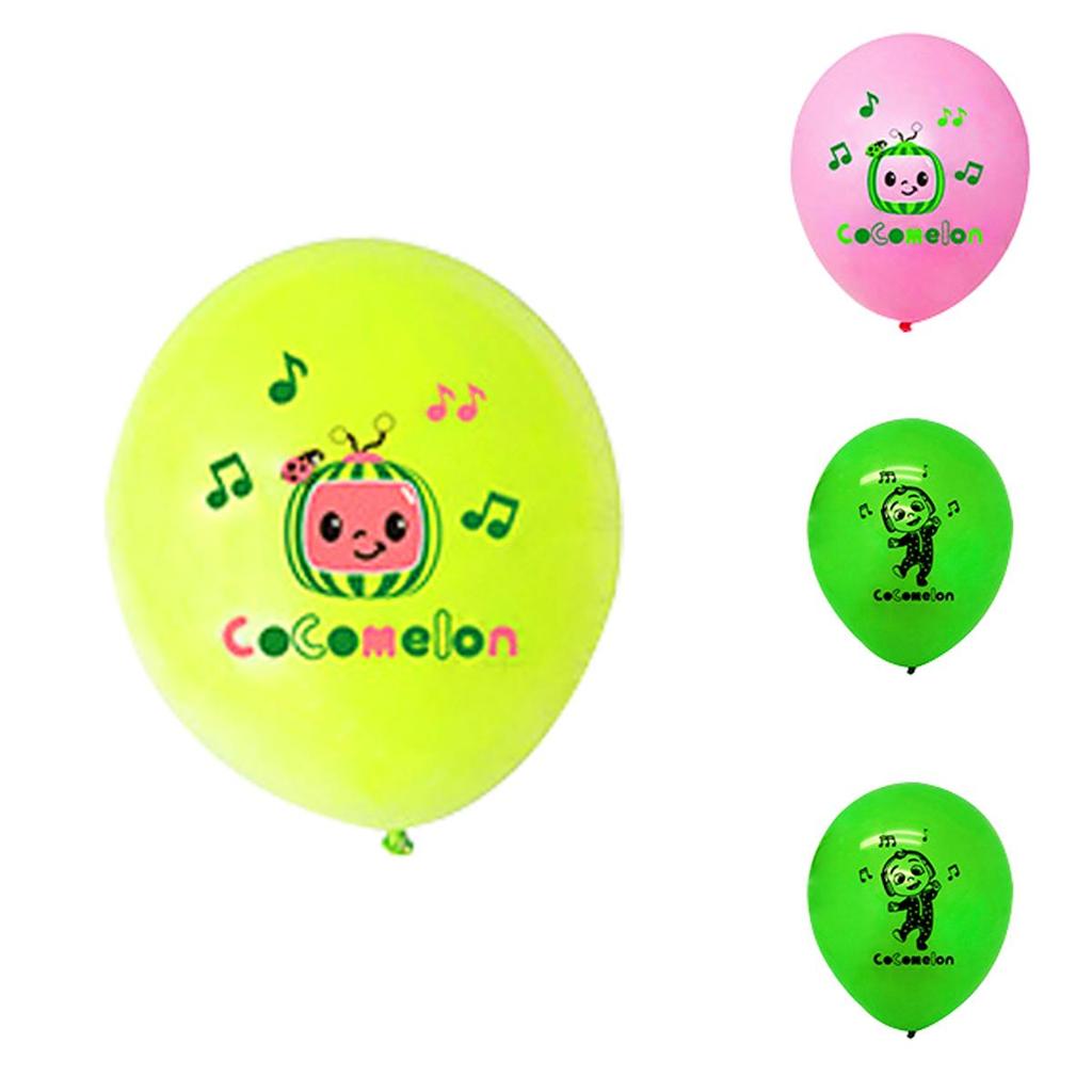 Cocomelon Themed Multi Latex Balloons Colorful Kids Birthday Party Decor Supplies