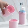 Removable Travel Toothbrush Storage Case | Water-Resistant Divided Sections | Ingenious Storage Cup Toiletry Organizer Caddy