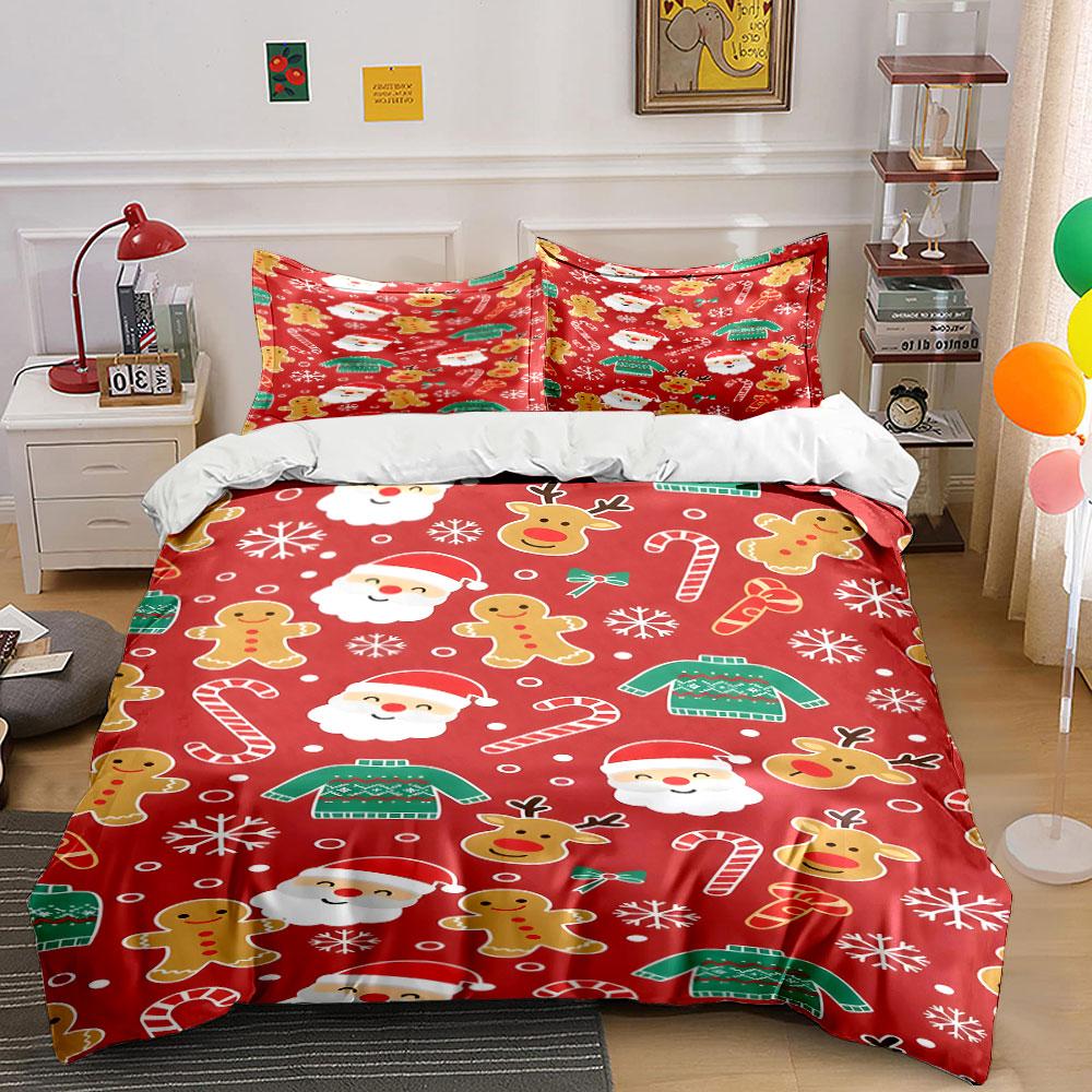 Festive Holiday Dreams Bedding Sets Duvet Cover Sets Duvet Covers Pillowcases(1*Duvet Cover 2*Pillowcases Without Duvet Insert)