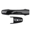 Car Carbon Fiber Style Exterior Door Handle Moulding Covers Trims Fit For Honda Civic Coupe 2 Door 2006 2007 2008 2009 2010 2011