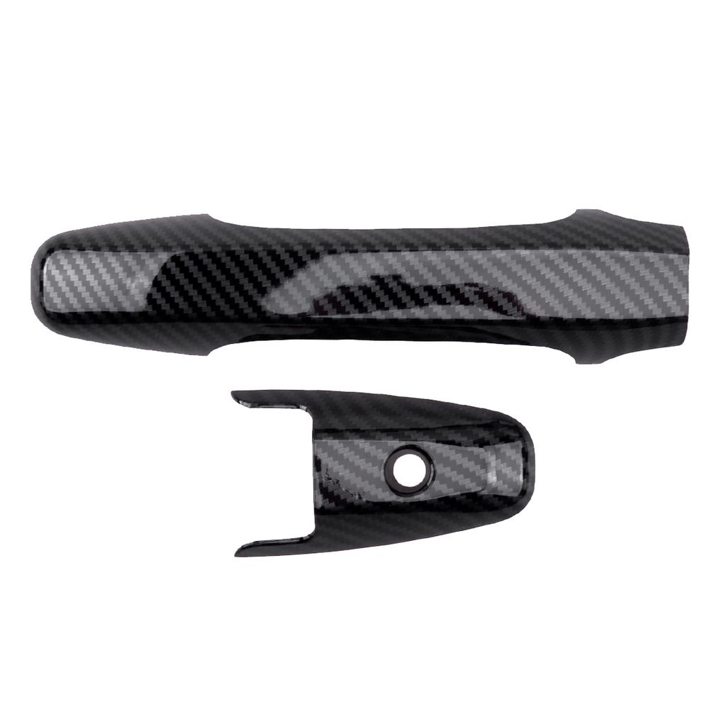 Car Carbon Fiber Style Exterior Door Handle Moulding Covers Trims Fit For Honda Civic Coupe 2 Door 2006 2007 2008 2009 2010 2011