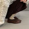 2025 New Inner Slope Heel Fluffy Splicing Thick Heel Carved Fleece Warm Women's Commuter Women's Single Shoes