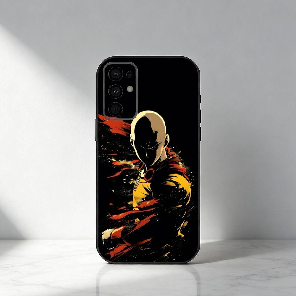 S-Saitama O-One P-Punch Caped Baldy Phone Case For Samsung S25,S24,S21,S22,S23,S20,Ultra,S26,Plus,Fe,Note,5G Black Cover Samsung S30Ultra5G