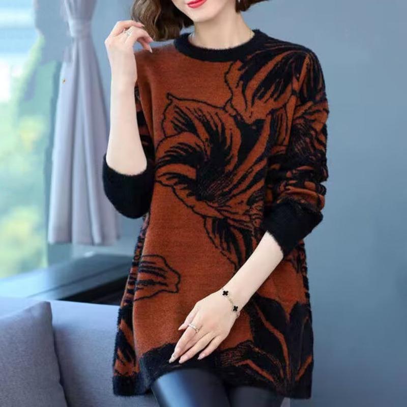 Høst Vinter Mellomlang Vanntett Minkplagg Damegenser Fortykket Lat Stil Strikket Undergenser Ny