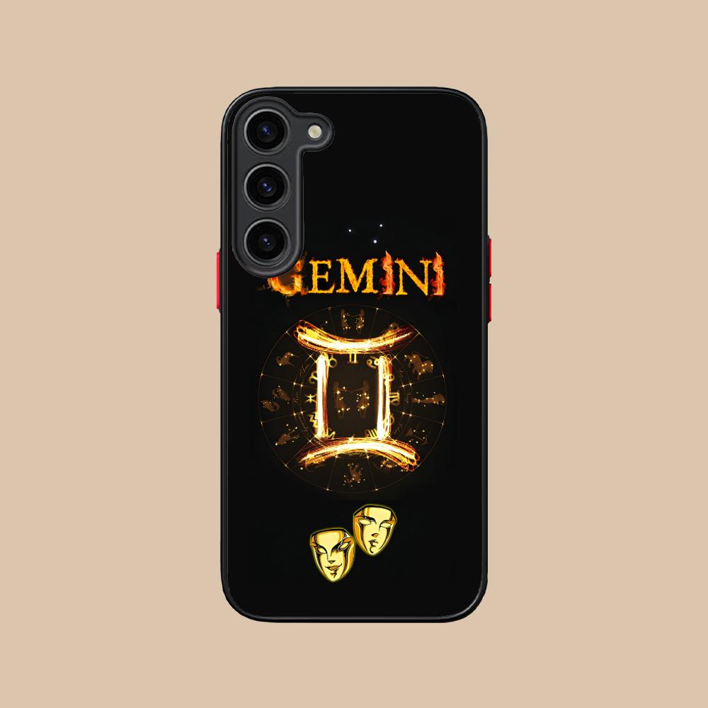 Zodiac Sign Gemini Mobile Phone Case for Samsung Galaxy S25 S24 S23 S22 S21 Plus FE Ultra Colorful Silicone Cover Luxury Cover
